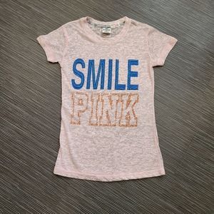 Pink Small Burnout Graphic Tee Victoria's Secret